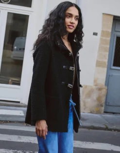 Manteau uni NOIR Femme