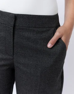 Pantalon 7/8 cigarette pied de puce ANTHRACITE Femme