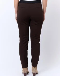 Pantalon 7/8 cigarette uni MARRON Femme