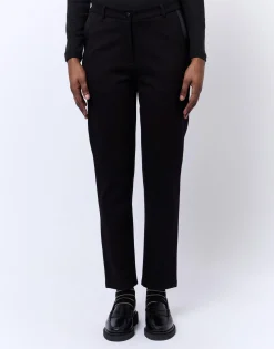 Pantalon 7/8 cigarette uni NOIR Femme