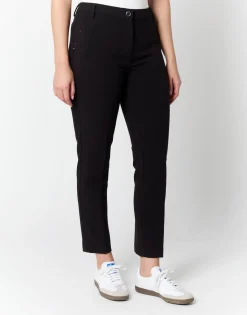 Pantalon 7/8 cigarette uni NOIR Femme
