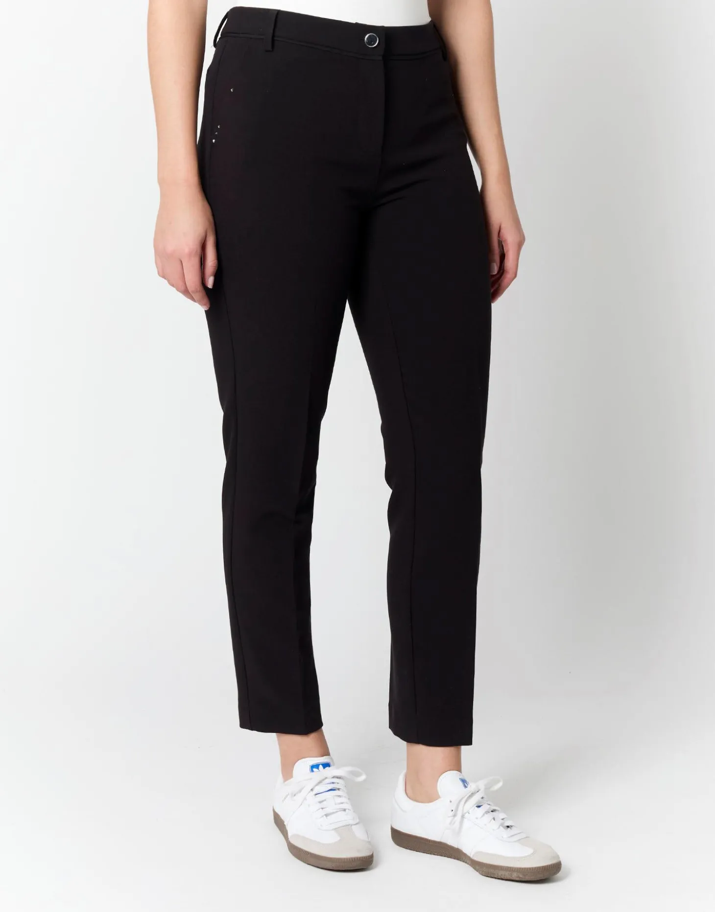 Pantalon 7/8 cigarette uni NOIR Femme