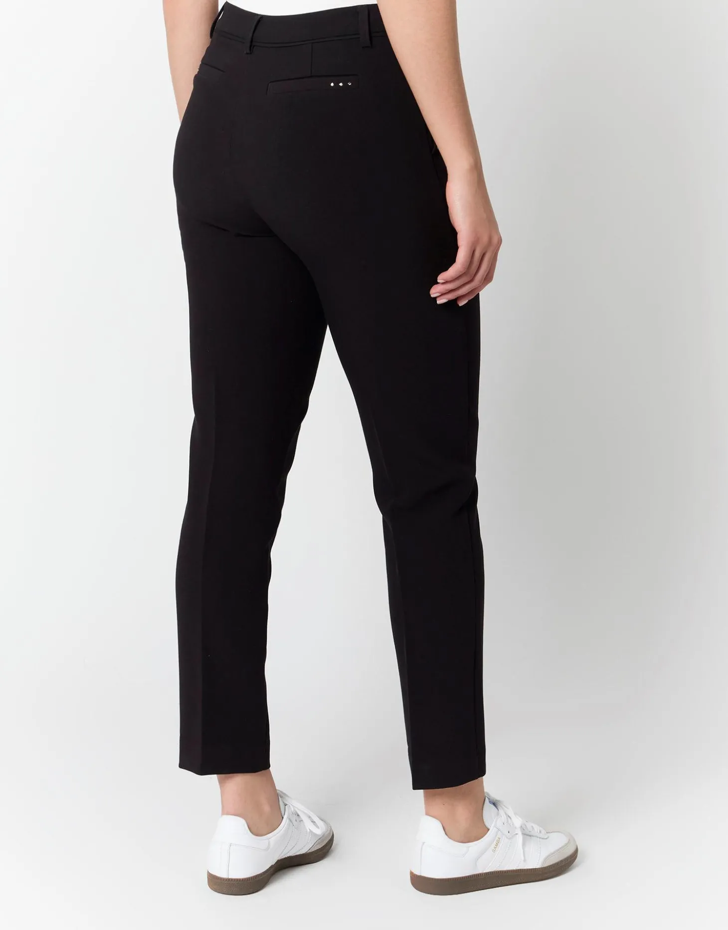 Pantalon 7/8 cigarette uni NOIR Femme