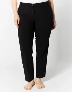 Pantalon 7/8 cigarette uni NOIR Femme