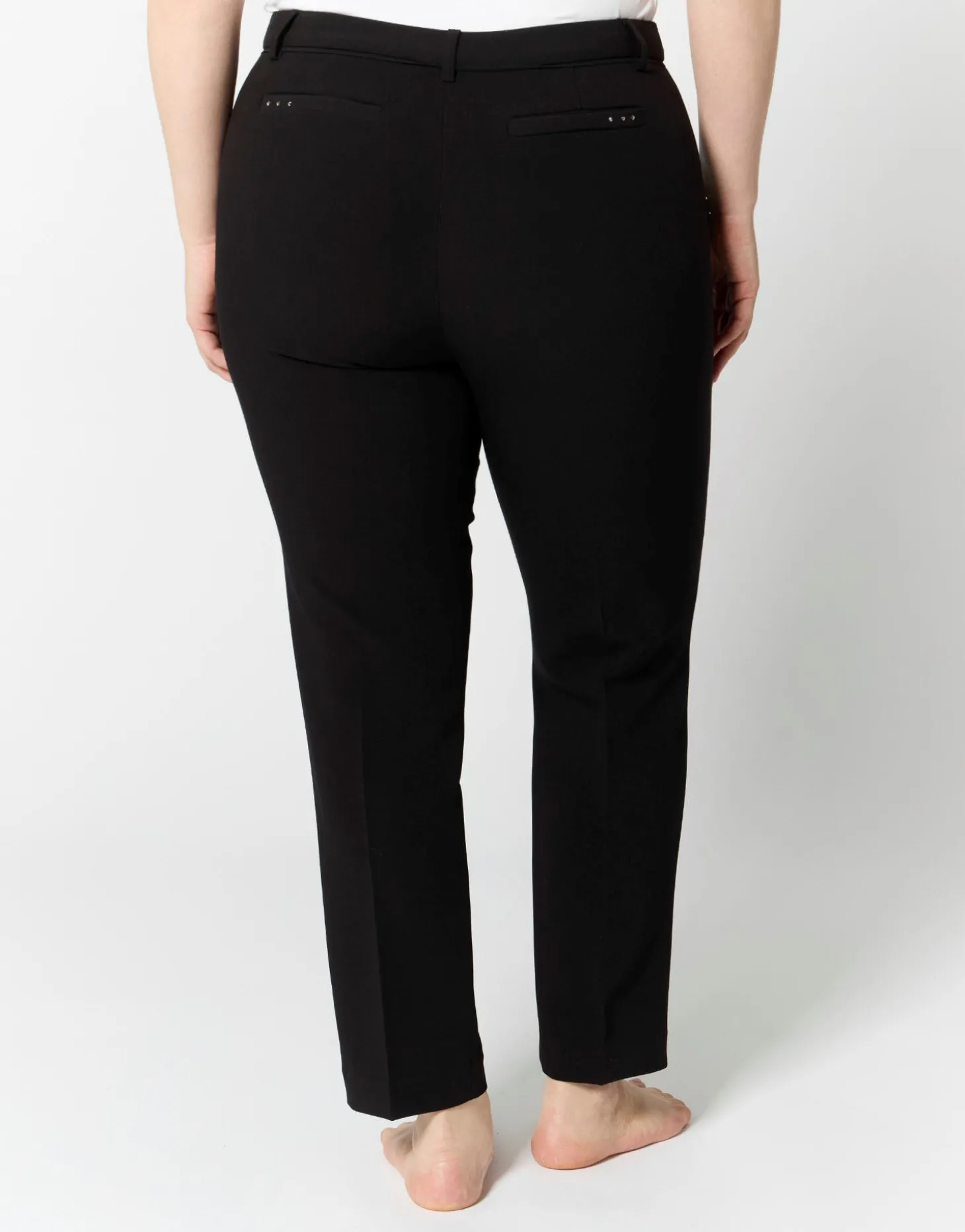 Pantalon 7/8 cigarette uni NOIR Femme