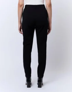 Pantalon 7/8 cigarette uni NOIR Femme