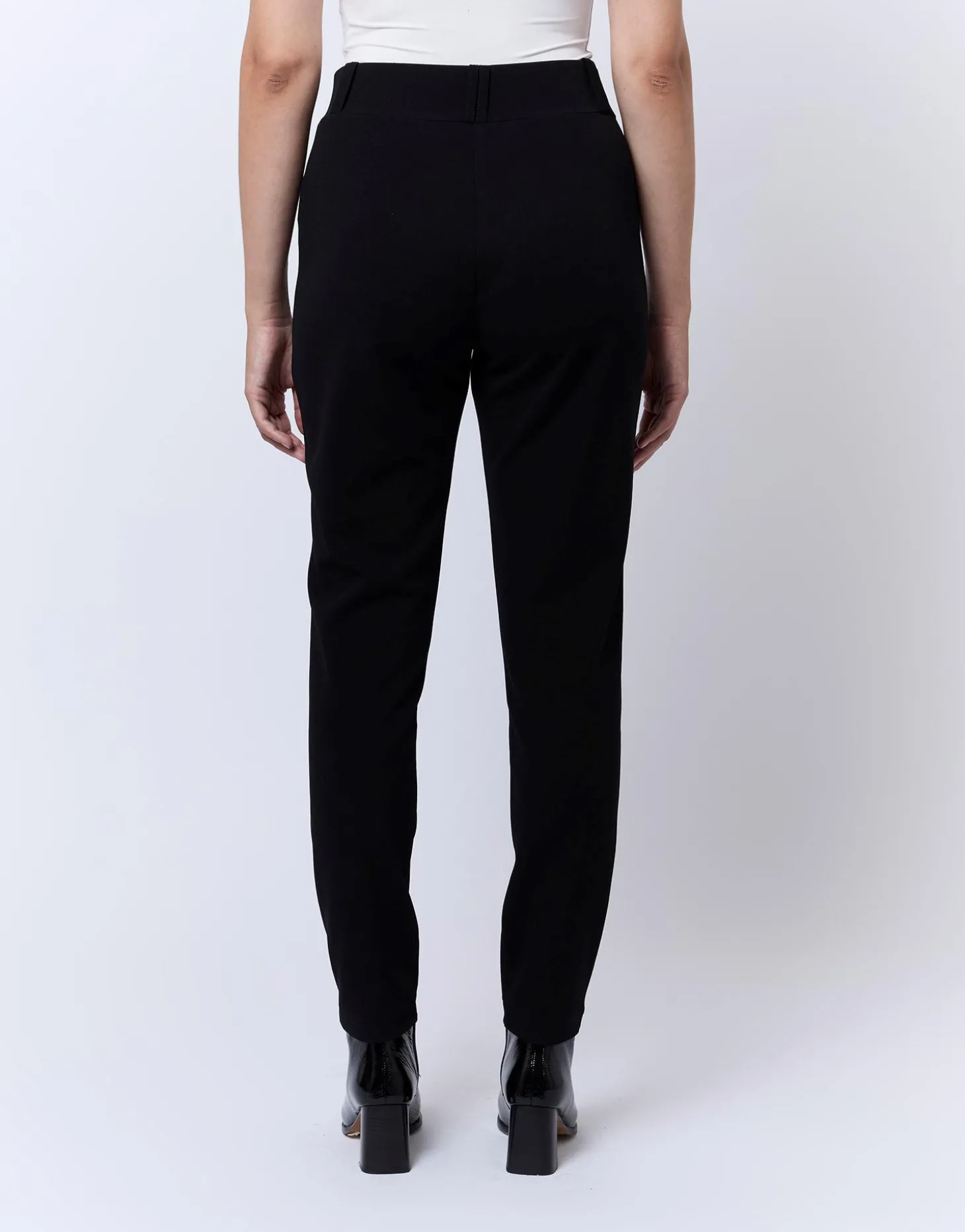 Pantalon 7/8 cigarette uni NOIR Femme
