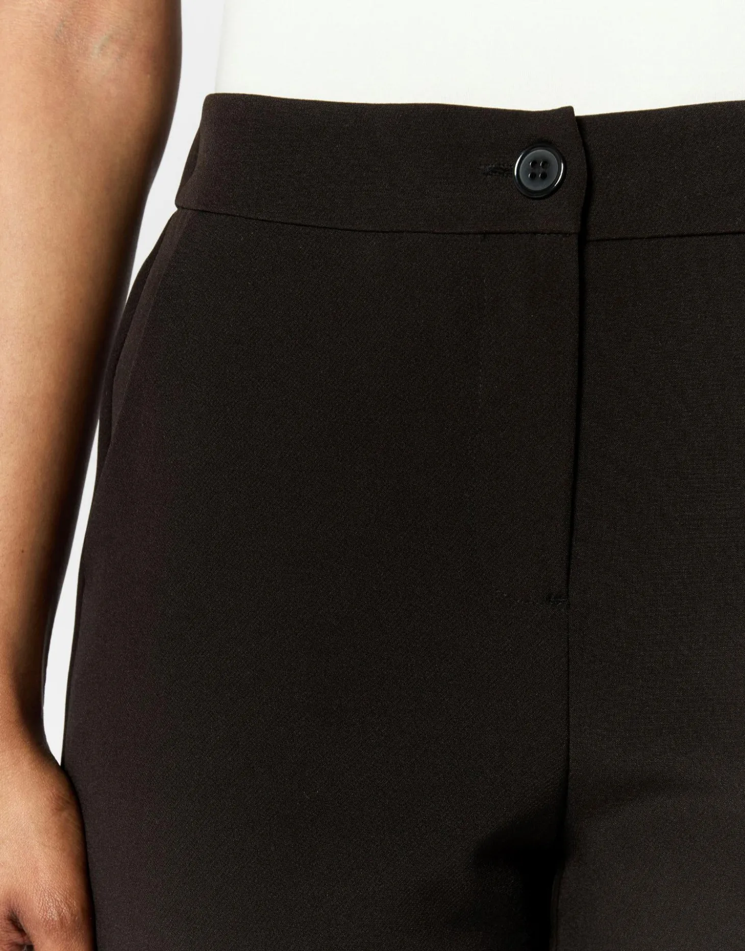 Pantalon 7/8 cigarette uni NOIR Femme