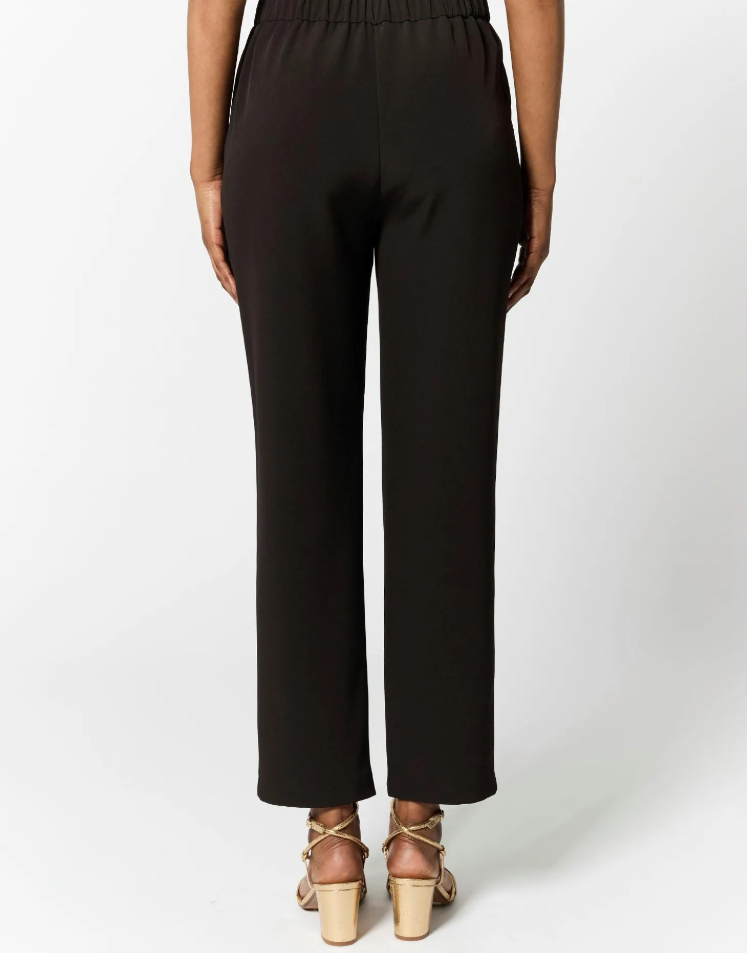 Pantalon 7/8 cigarette uni NOIR Femme