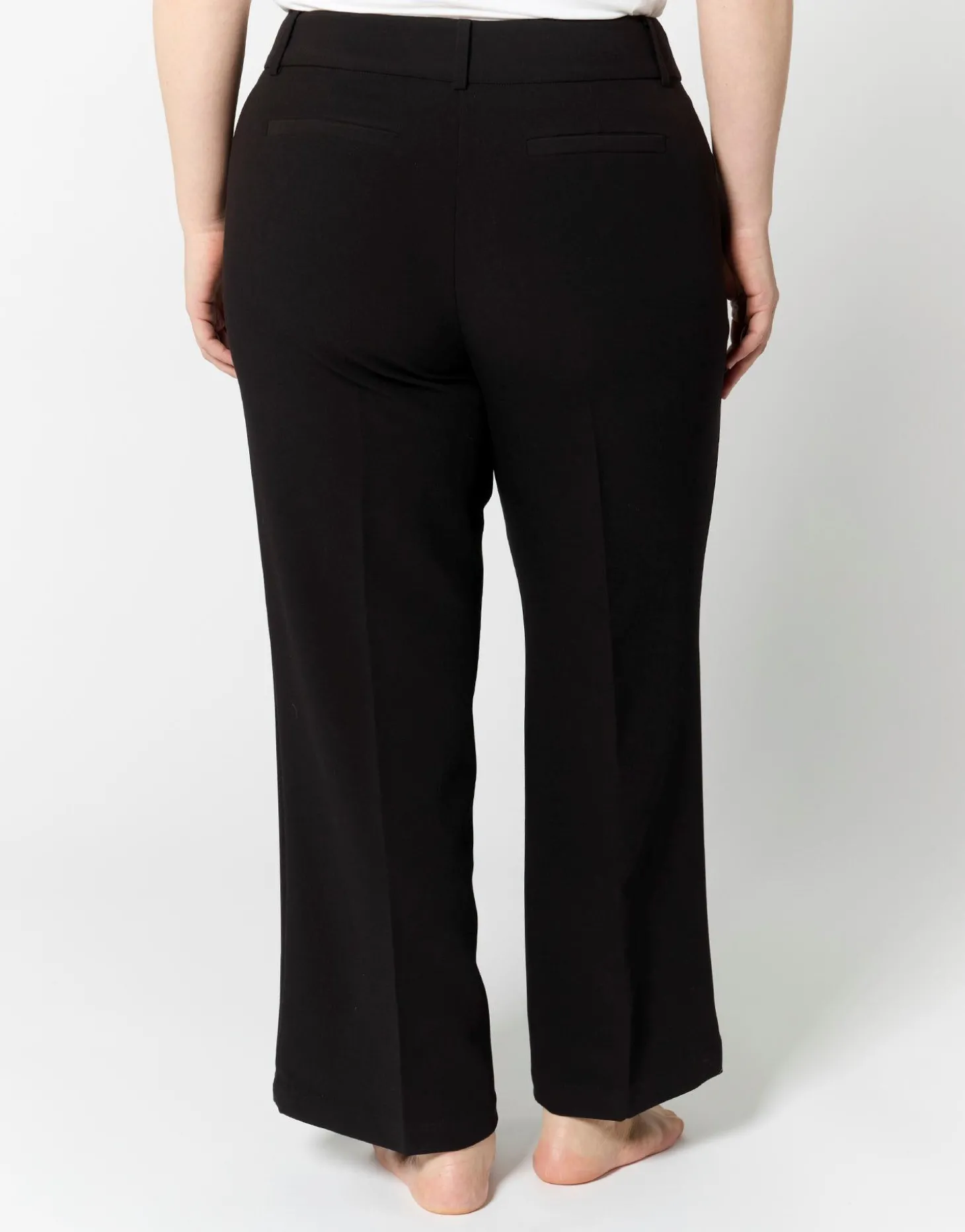 Pantalon 7/8 droit uni NOIR Femme