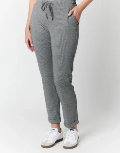 Pantalon 7/8 fuselé pied de puce ANTHRACITE Femme