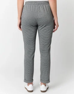 Pantalon 7/8 fuselé pied de puce ANTHRACITE Femme