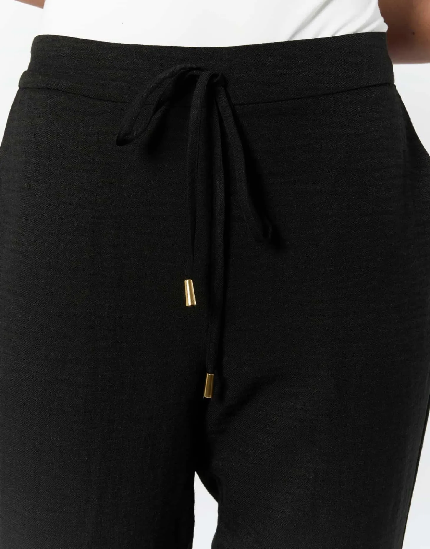 Pantalon 7/8 fuselé uni NOIR Femme