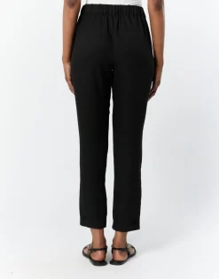 Pantalon 7/8 fuselé uni NOIR Femme