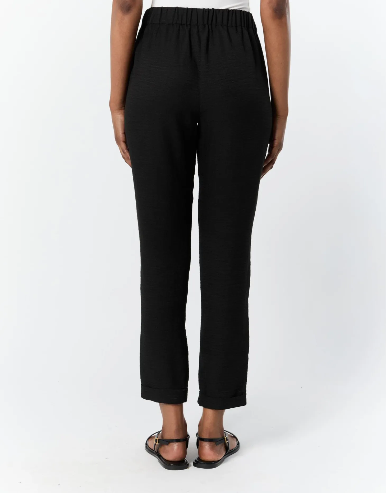 Pantalon 7/8 fuselé uni NOIR Femme