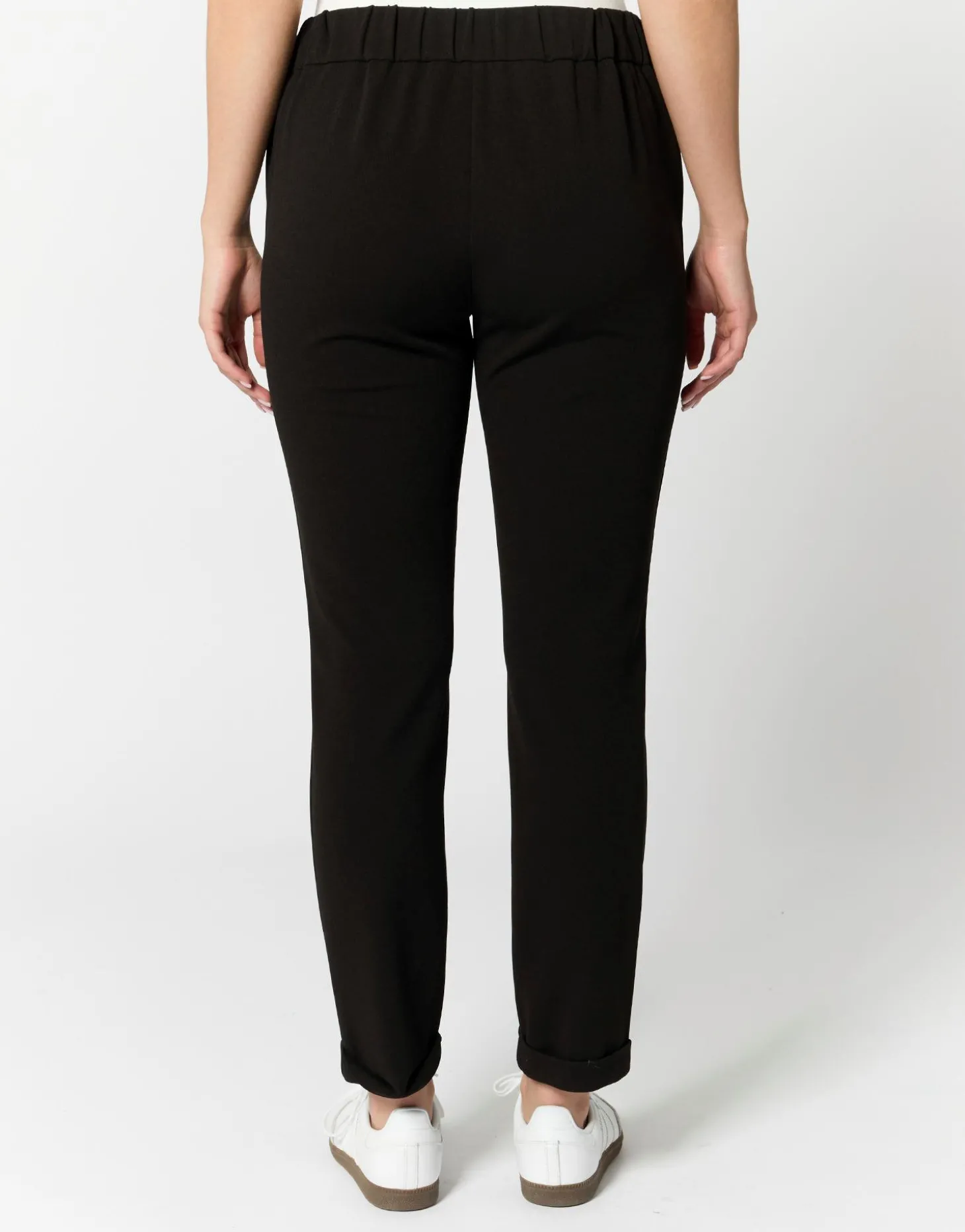 Pantalon 7/8 fuselé uni NOIR Femme