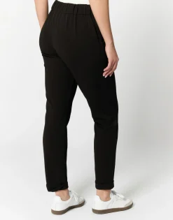Pantalon 7/8 fuselé uni NOIR Femme
