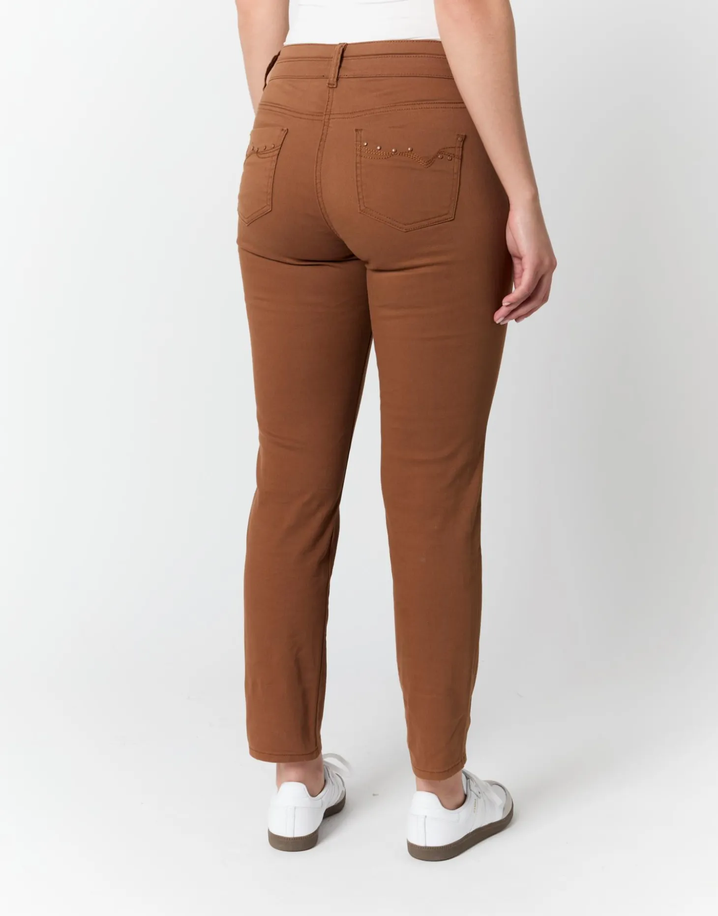Pantalon 7/8 slim uni CAMEL Femme
