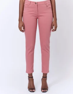Pantalon 7/8 slim uni FRAMBOISE Femme