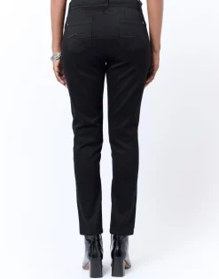 Pantalon 7/8 slim uni NOIR Femme