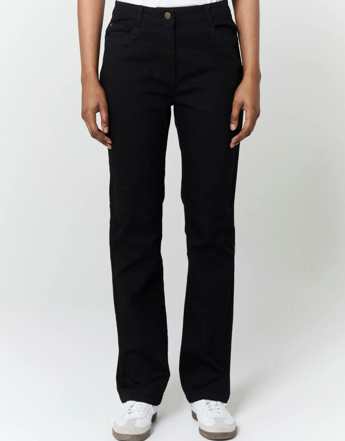 Pantalon long droit uni NOIR Femme