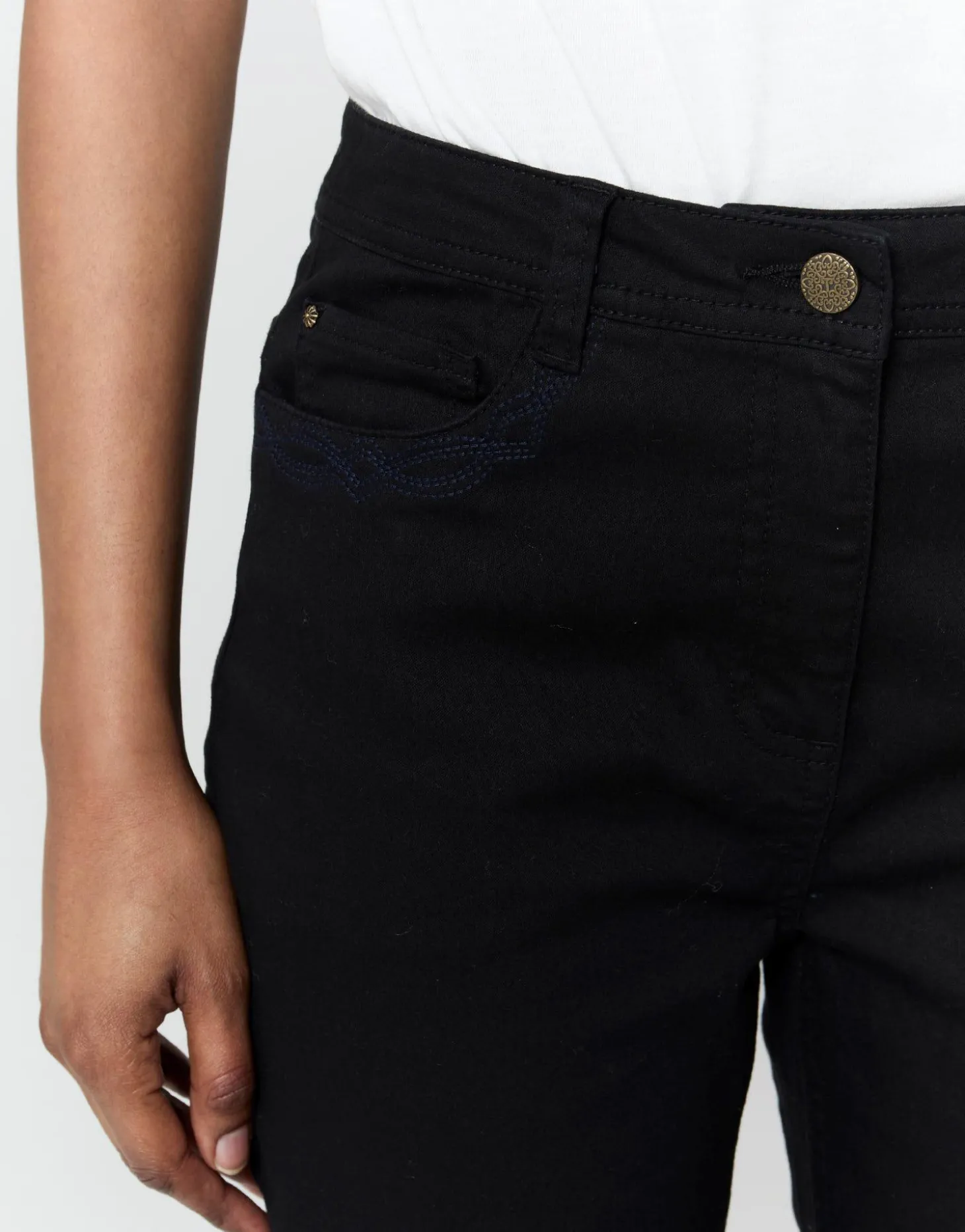 Pantalon long droit uni NOIR Femme