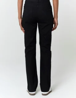 Pantalon long droit uni NOIR Femme