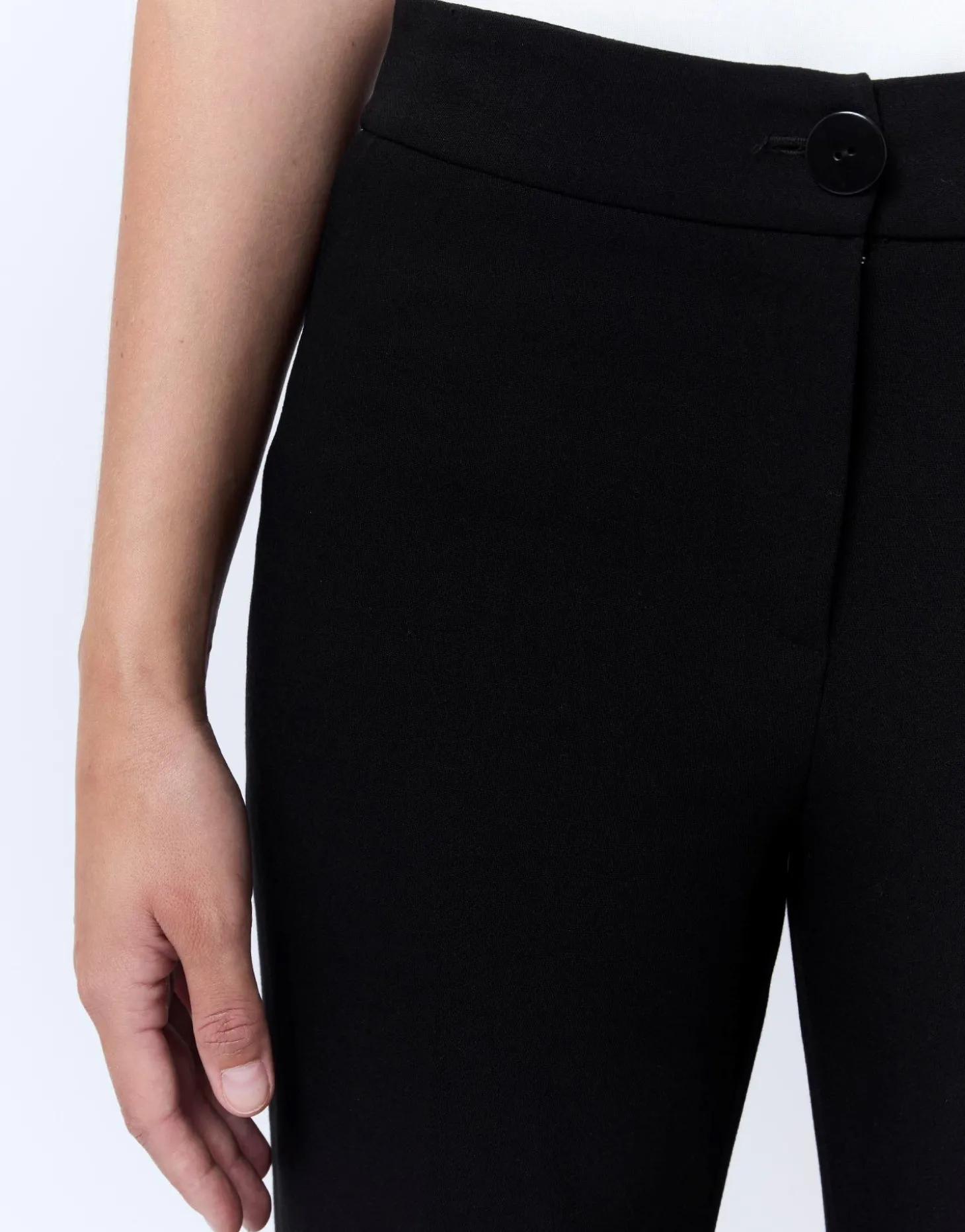 Pantalon long droit uni NOIR Femme