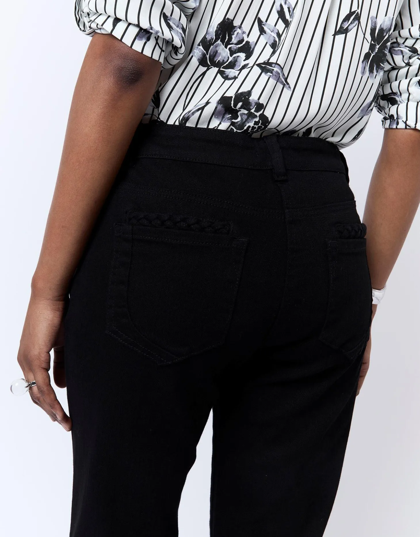 Pantalon long flare uni NOIR Femme