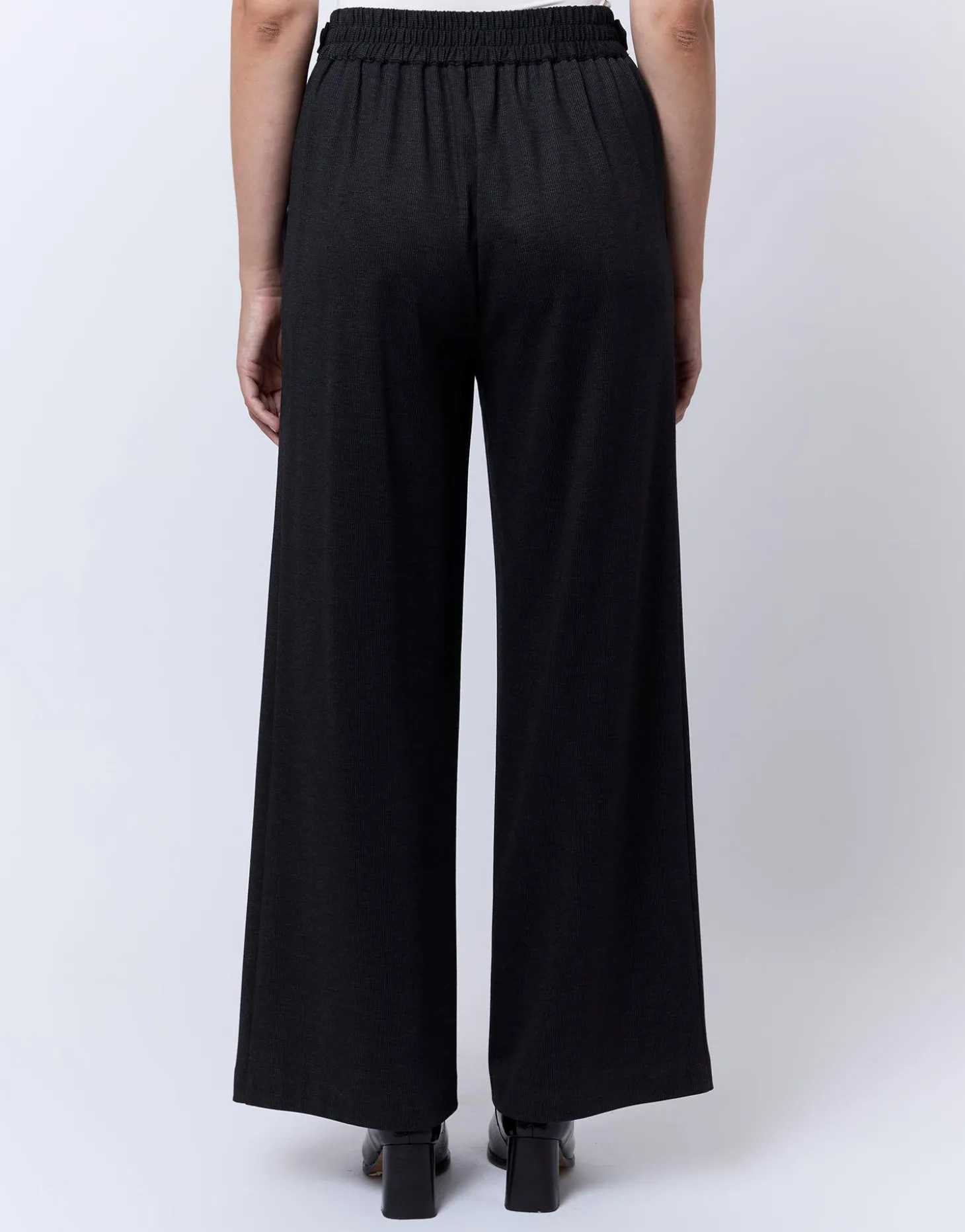 Pantalon long large pied de puce ANTHRACITE Femme