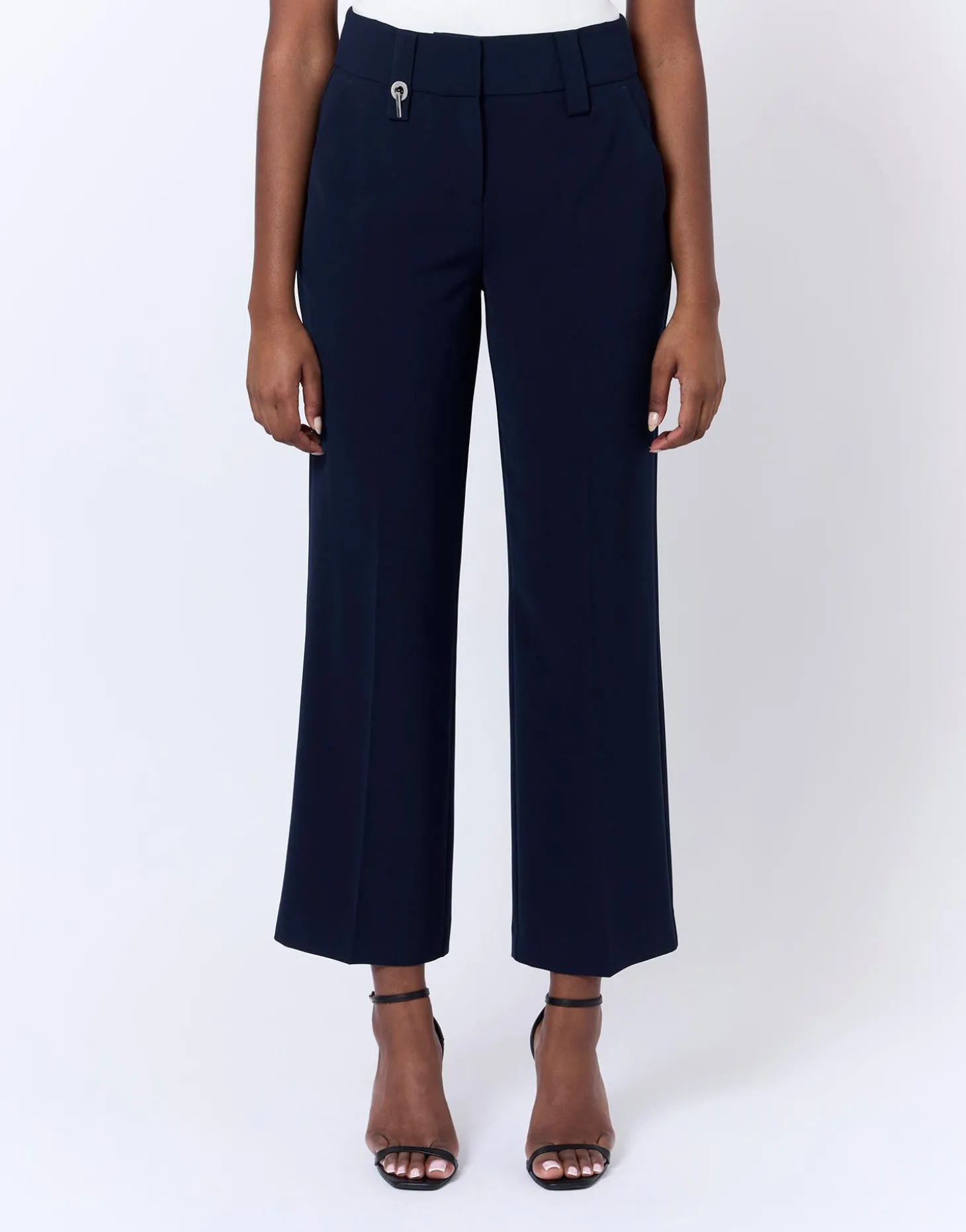 Pantalon long large uni MARINE Femme