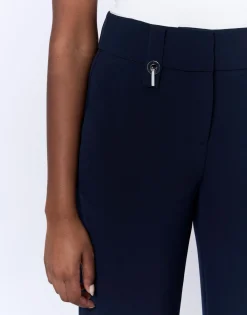 Pantalon long large uni MARINE Femme