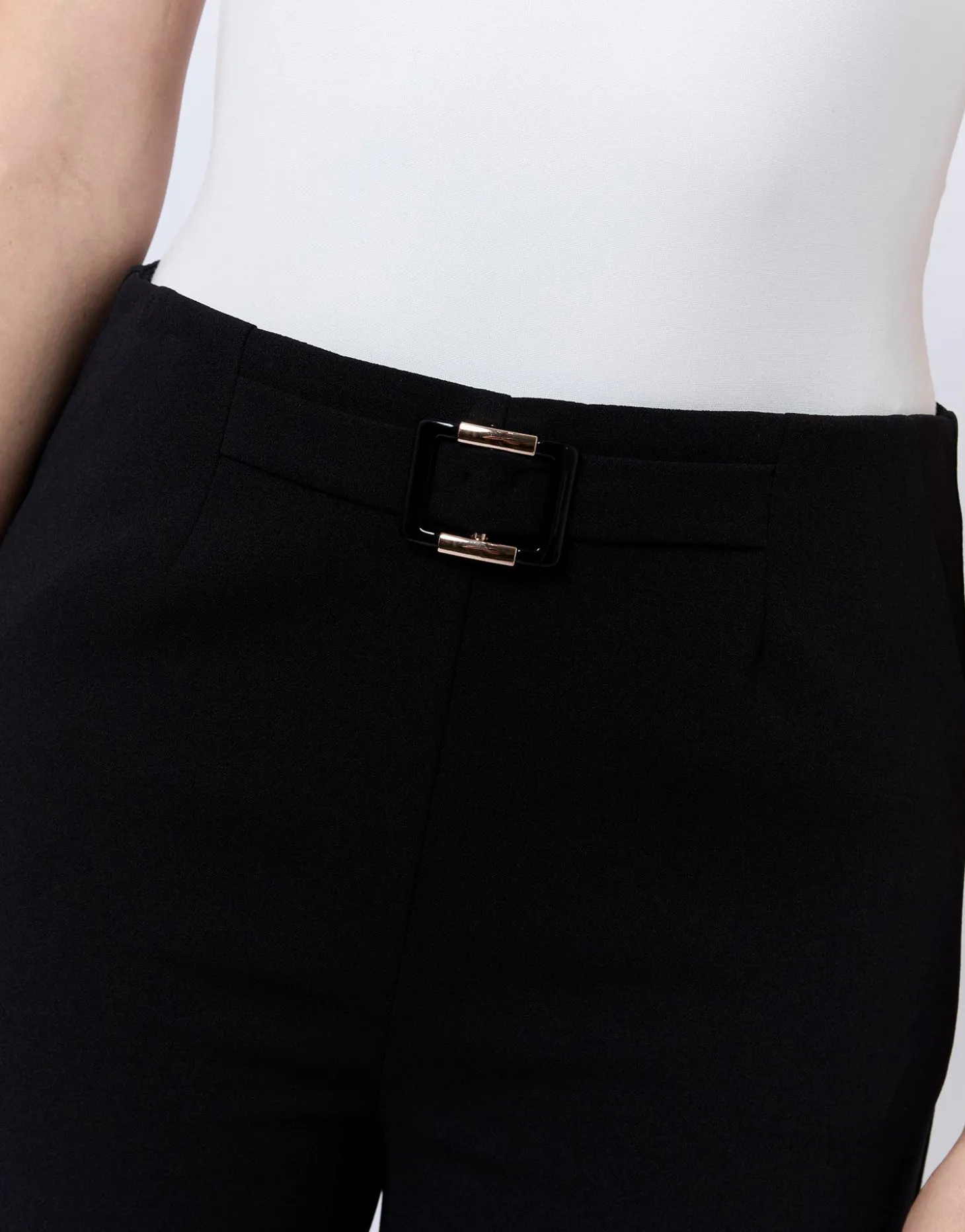 Pantalon long large uni NOIR Femme