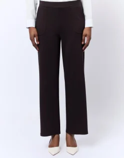 Pantalon long uni MARRON Femme