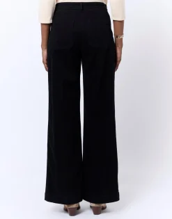 Pantalon long uni NOIR Femme