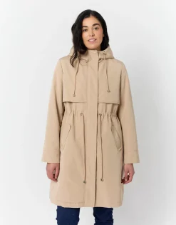 Parka longue unie BEIGE Femme