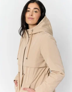 Parka longue unie BEIGE Femme