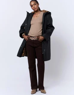 Parka mi-longue unie NOIR Femme