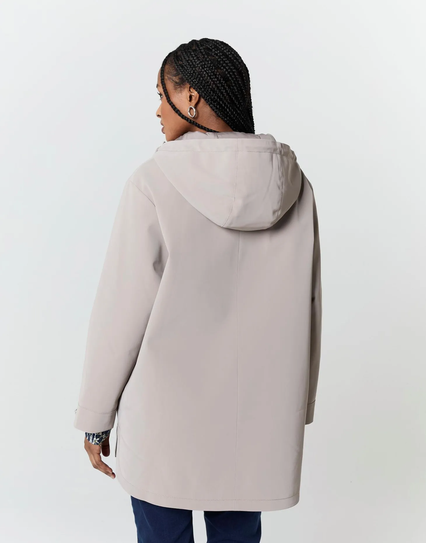 Parka mi-longue unie TAUPE Femme