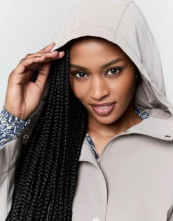 Parka mi-longue unie TAUPE Femme