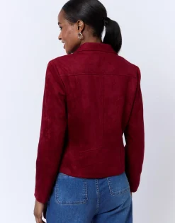 Perfecto court uni BORDEAUX Femme