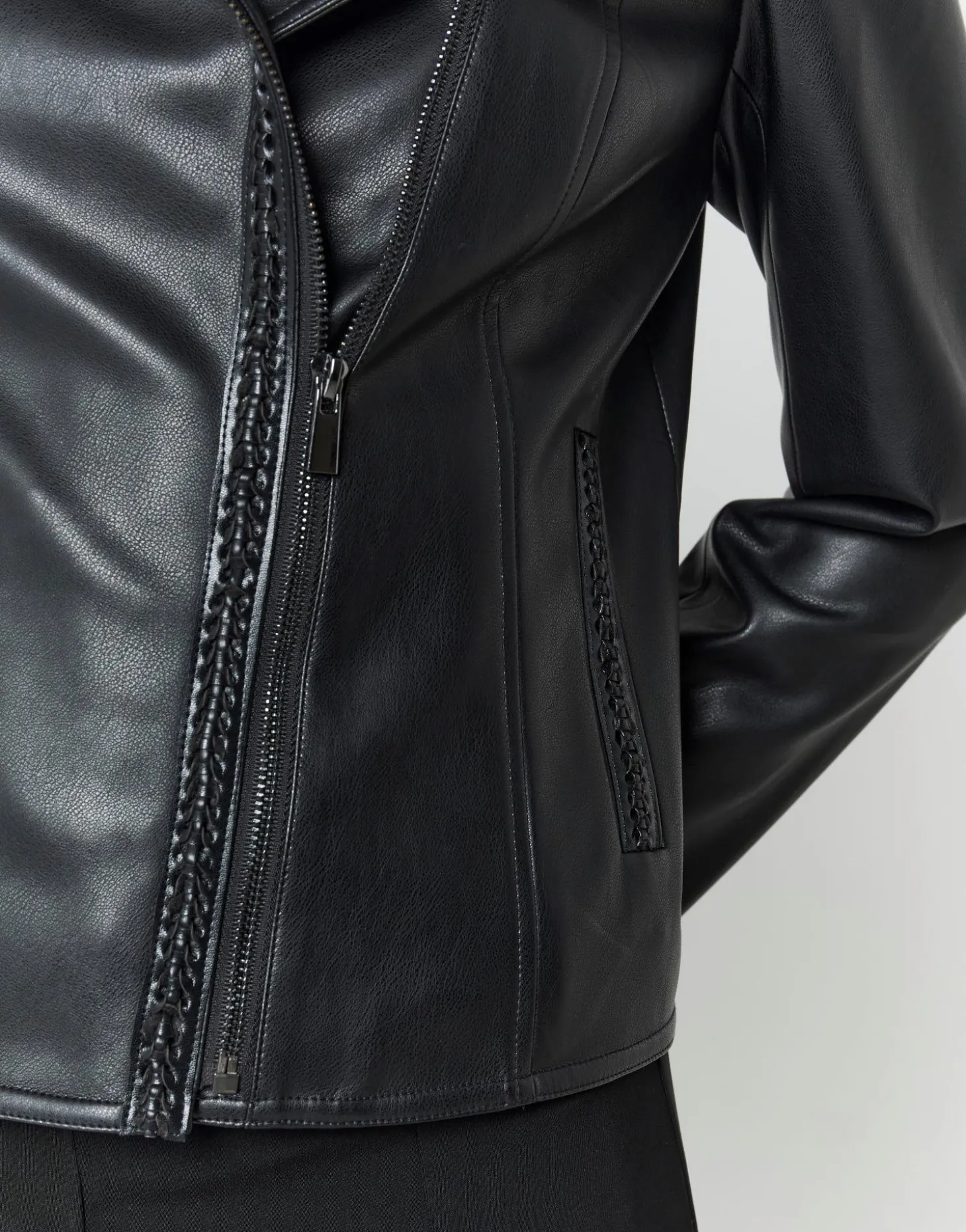 Perfecto court uni NOIR Femme