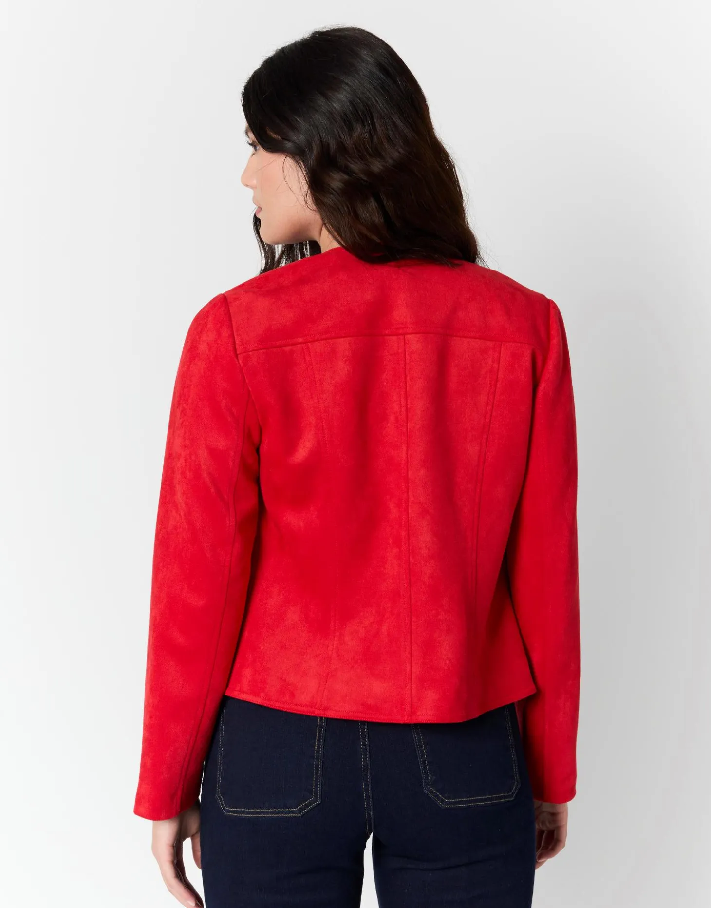 Perfecto court uni ROUGE Femme