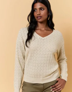 Pull fin brillant OR Femme