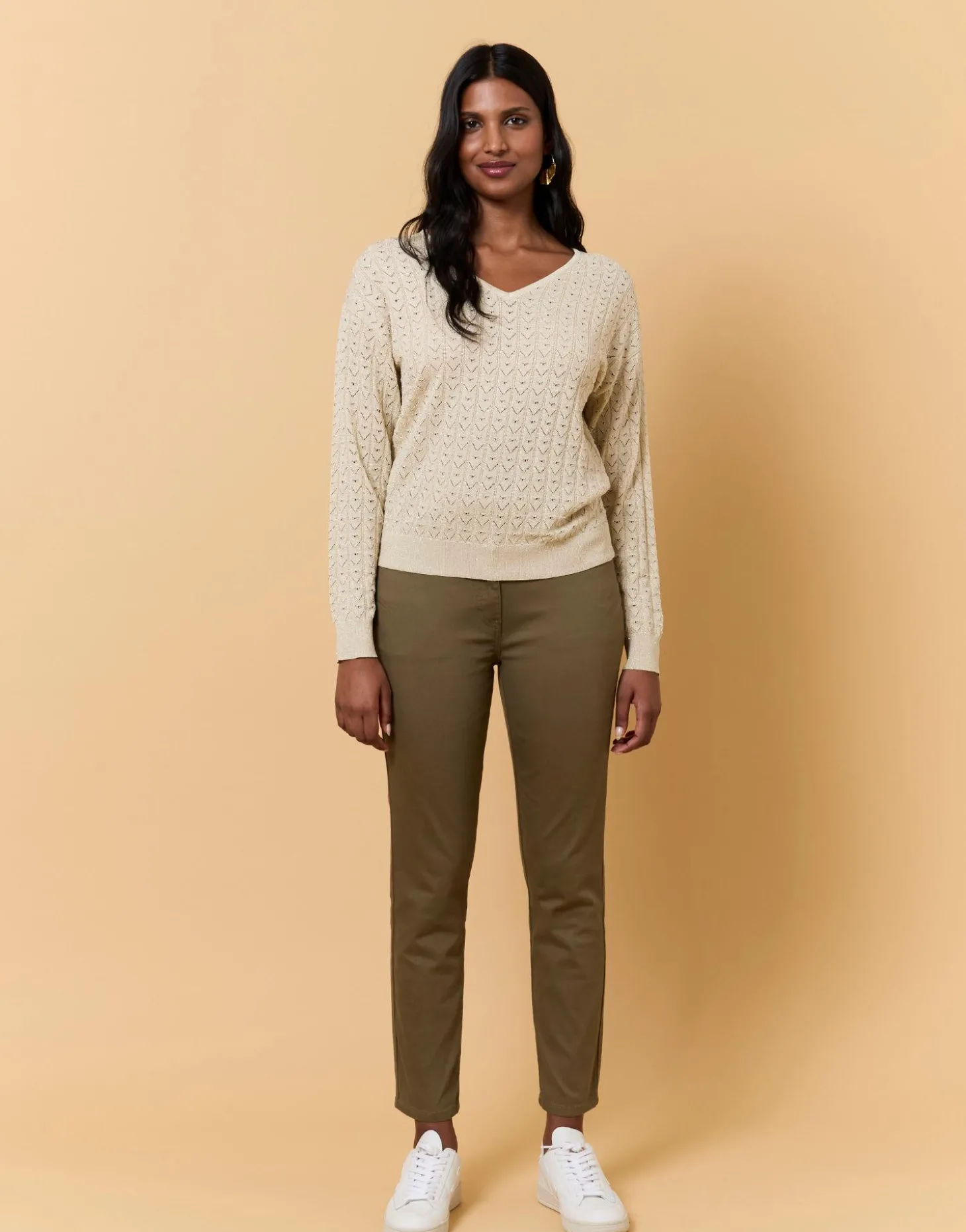 Pull fin brillant OR Femme