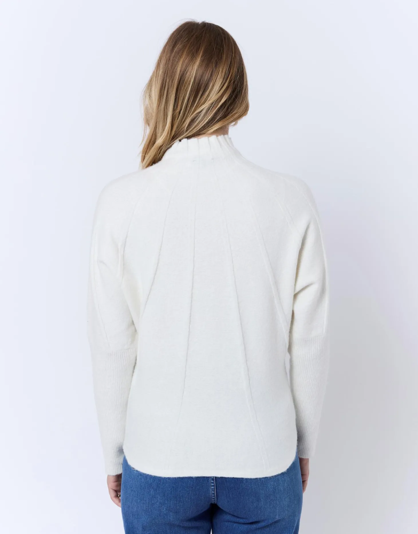 Pull fin en mélange laine uni ECRU Femme