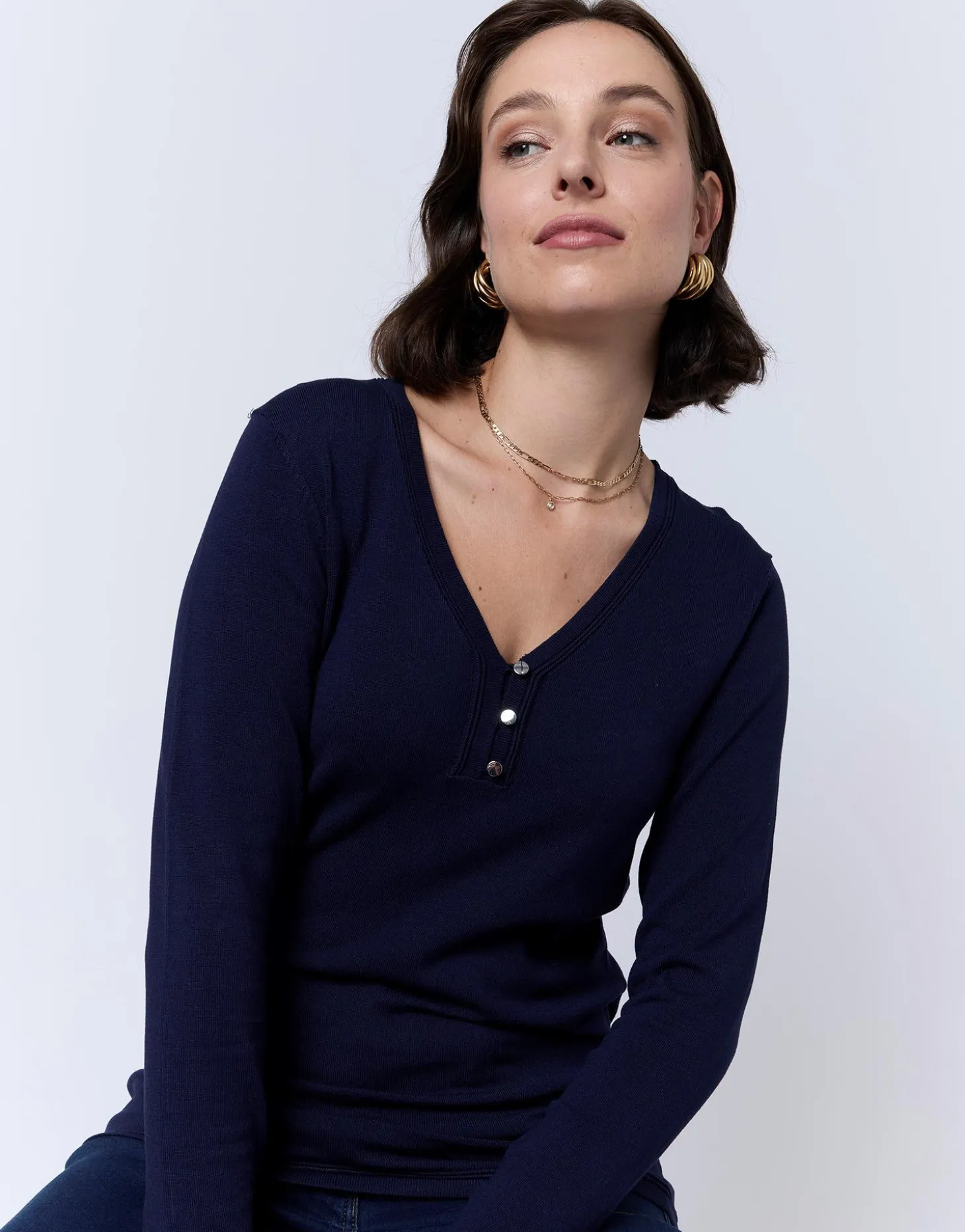 Pull fin uni MARINE Femme