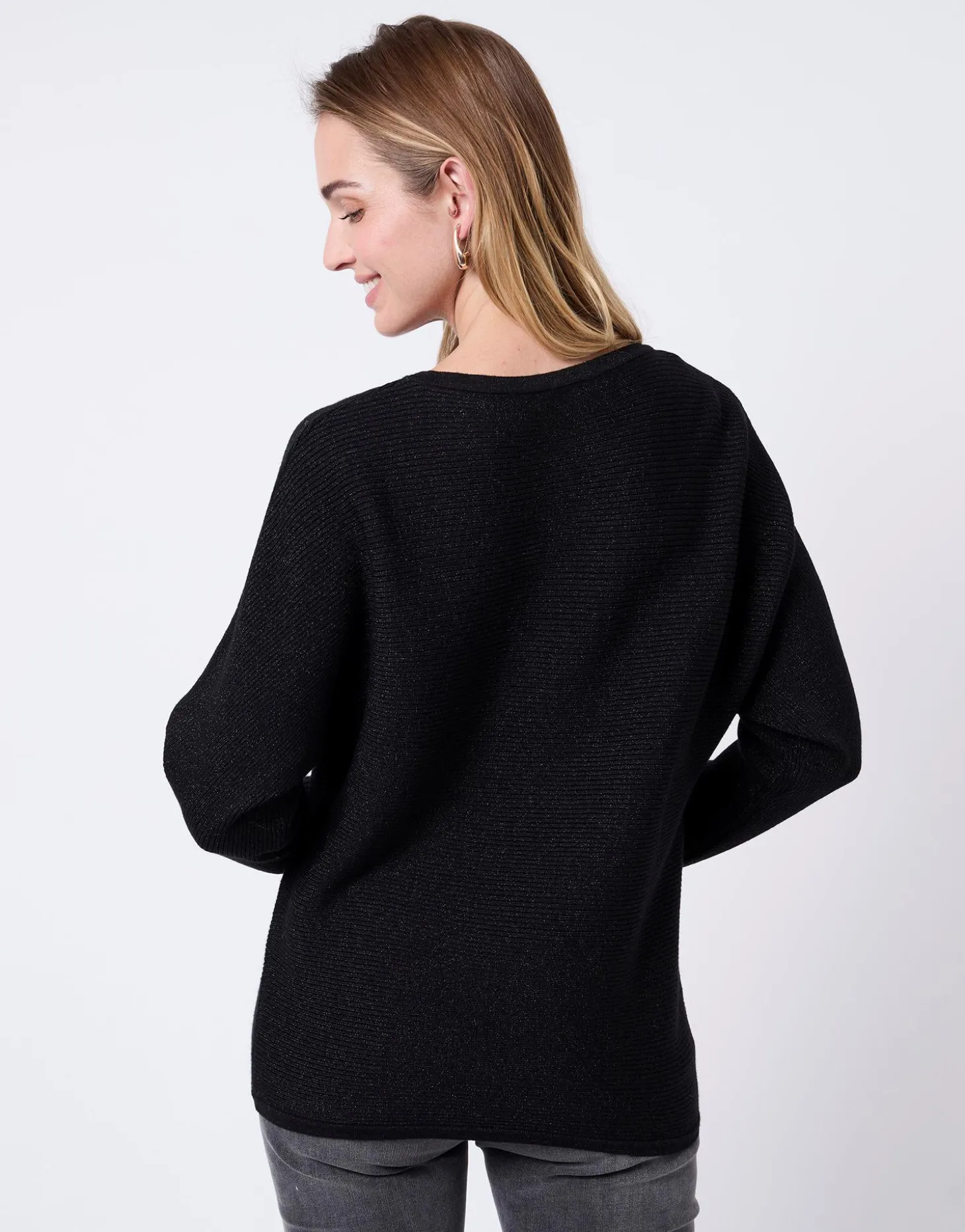 Pull fin uni NOIR Femme