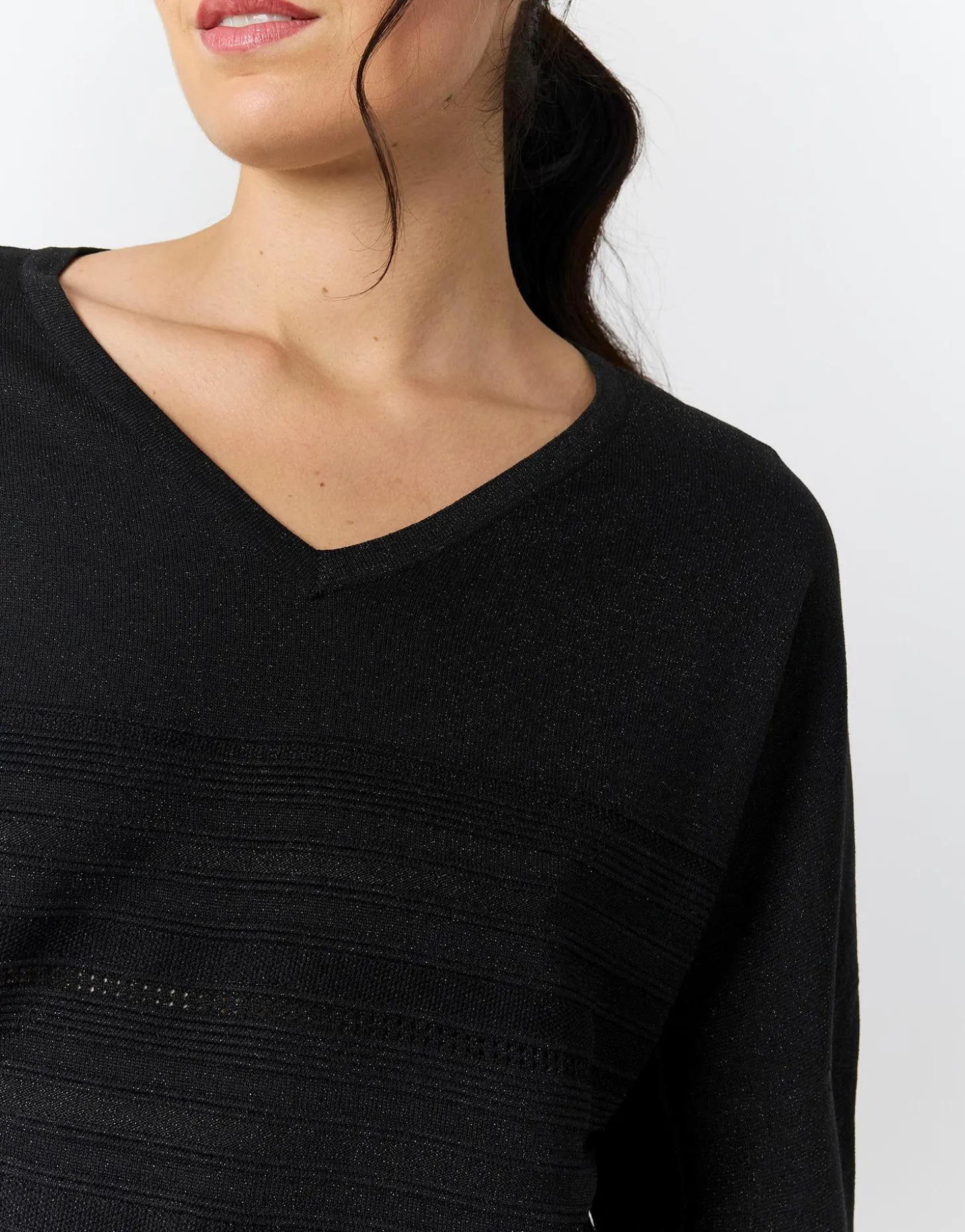 Pull fin uni NOIR Femme