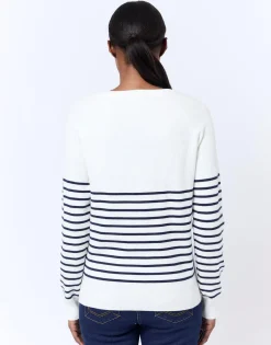 Pull marinière à message MARINE Femme